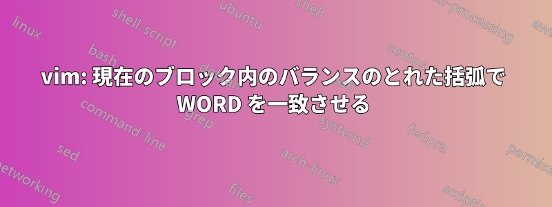 vim: 現在のブロック内のバランスのとれた括弧で WORD を一致させる