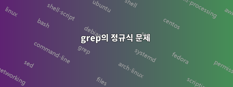 grep의 정규식 문제