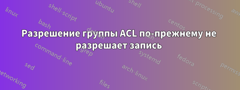 Разрешение группы ACL по-прежнему не разрешает запись