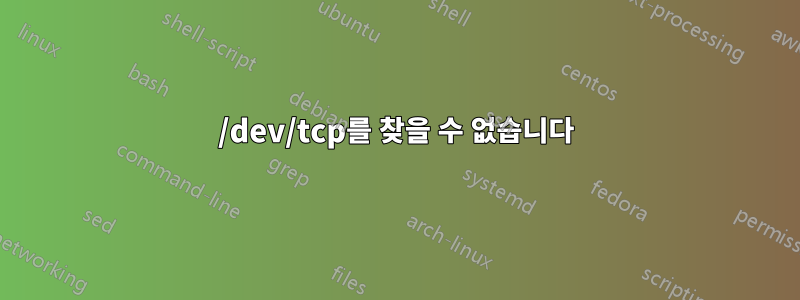 /dev/tcp를 찾을 수 없습니다