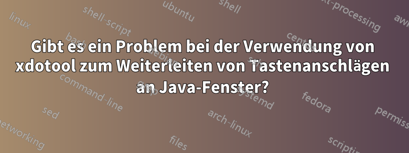 Gibt es ein Problem bei der Verwendung von xdotool zum Weiterleiten von Tastenanschlägen an Java-Fenster?