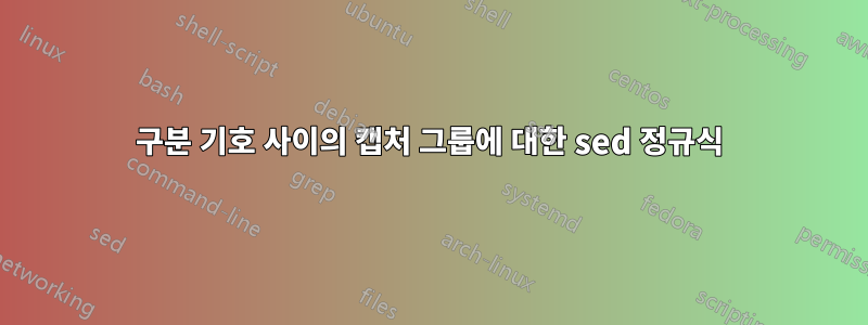 구분 기호 사이의 캡처 그룹에 대한 sed 정규식