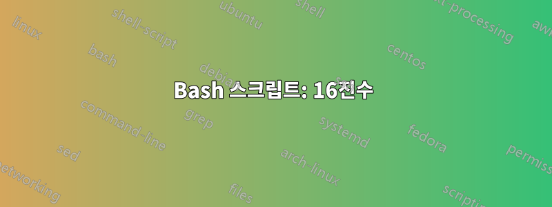 Bash 스크립트: 16진수