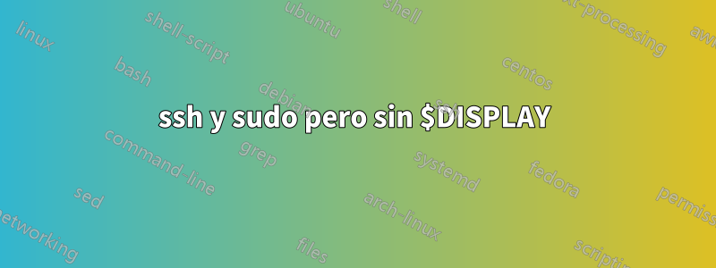 ssh y sudo pero sin $DISPLAY