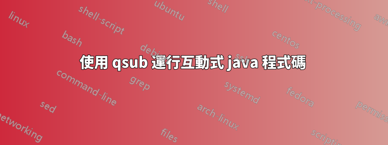 使用 qsub 運行互動式 java 程式碼