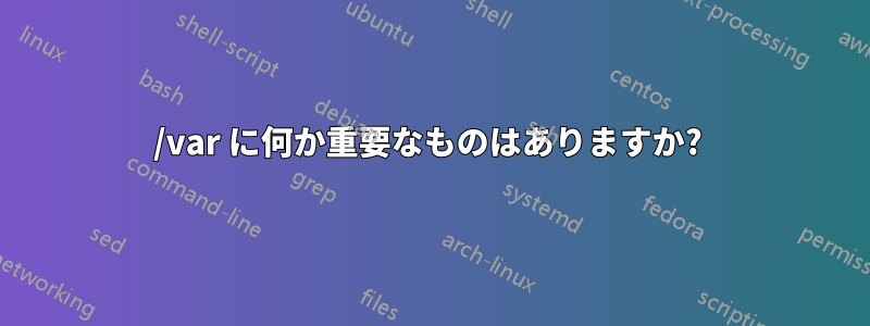 /var に何か重要なものはありますか? 