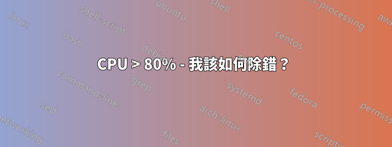 CPU > 80% - 我該如何除錯？