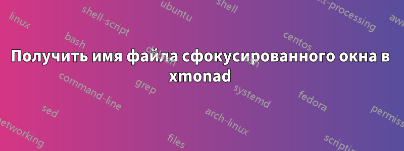 Получить имя файла сфокусированного окна в xmonad