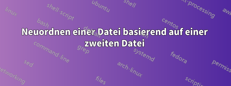 Neuordnen einer Datei basierend auf einer zweiten Datei