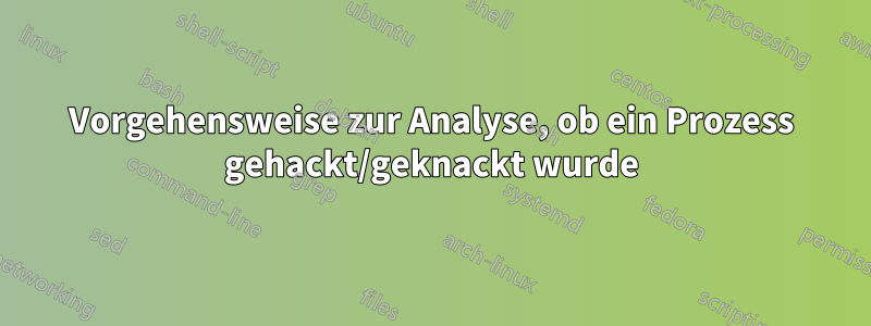 Vorgehensweise zur Analyse, ob ein Prozess gehackt/geknackt wurde