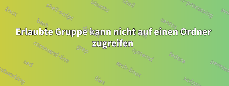 Erlaubte Gruppe kann nicht auf einen Ordner zugreifen 