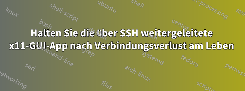 Halten Sie die über SSH weitergeleitete x11-GUI-App nach Verbindungsverlust am Leben