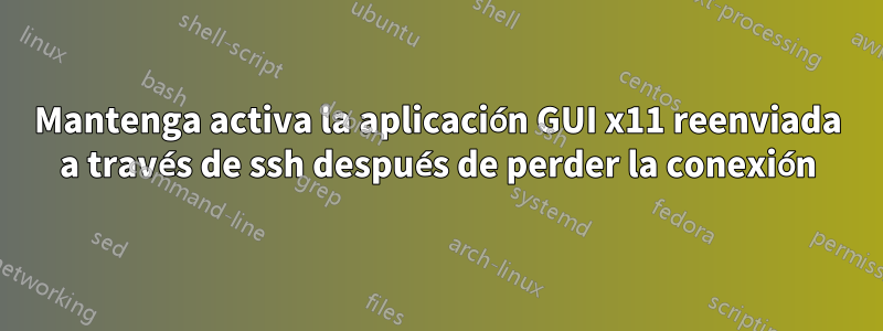 Mantenga activa la aplicación GUI x11 reenviada a través de ssh después de perder la conexión