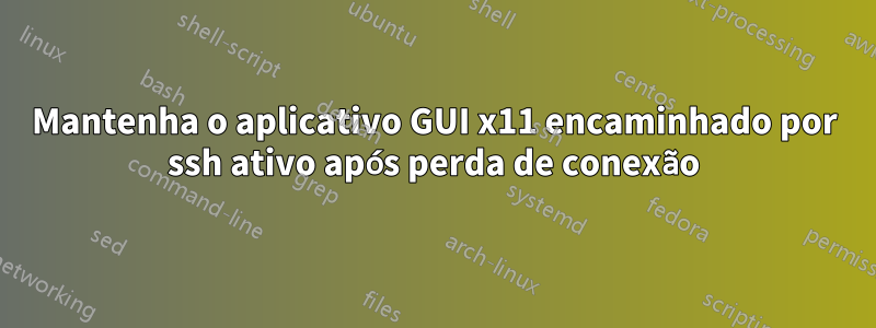 Mantenha o aplicativo GUI x11 encaminhado por ssh ativo após perda de conexão