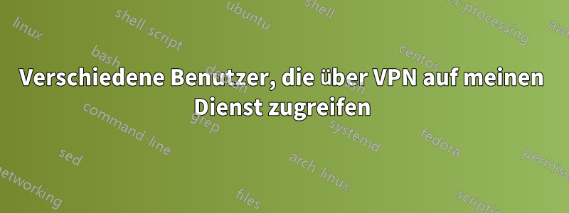 Verschiedene Benutzer, die über VPN auf meinen Dienst zugreifen