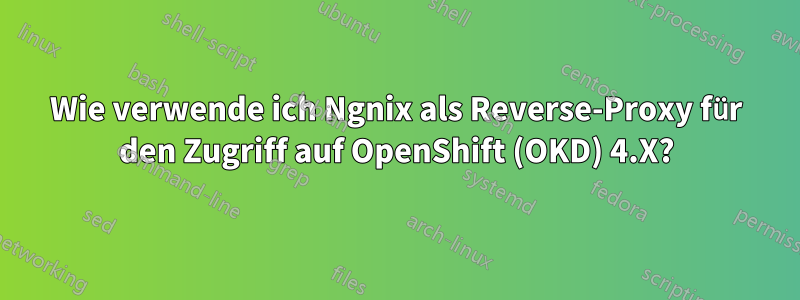 Wie verwende ich Ngnix als Reverse-Proxy für den Zugriff auf OpenShift (OKD) 4.X?