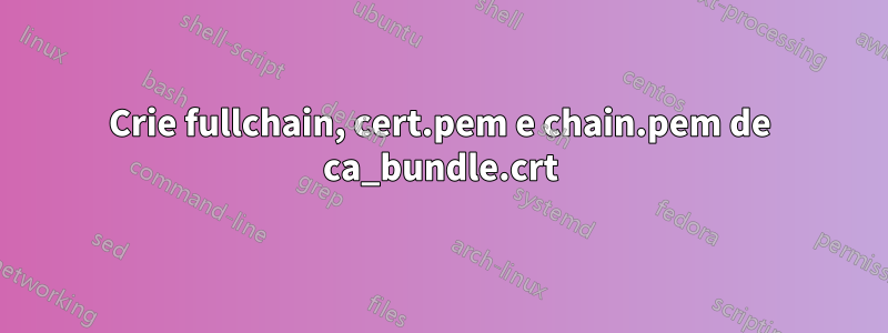 Crie fullchain, cert.pem e chain.pem de ca_bundle.crt
