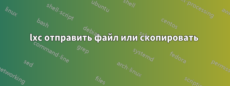 lxc отправить файл или скопировать