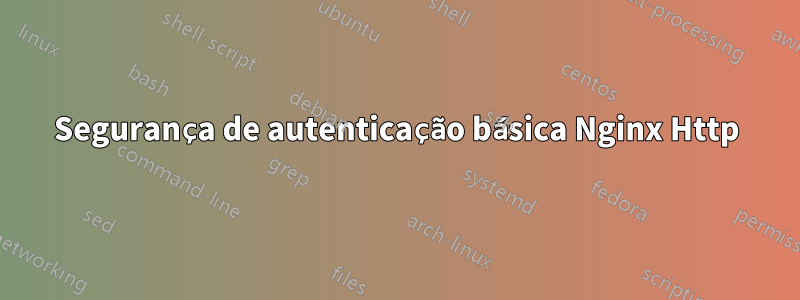 Segurança de autenticação básica Nginx Http