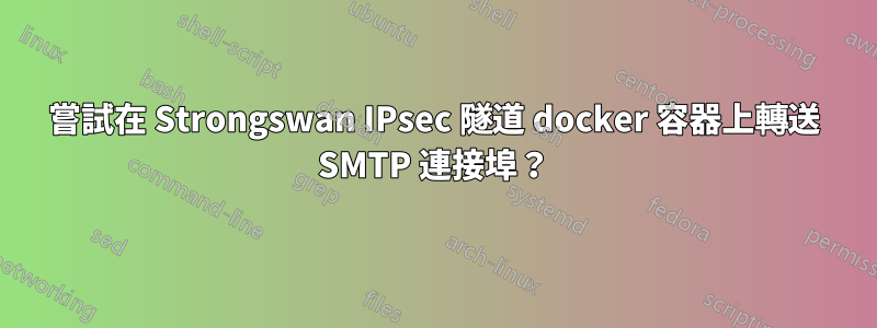嘗試在 Strongswan IPsec 隧道 docker 容器上轉送 SMTP 連接埠？