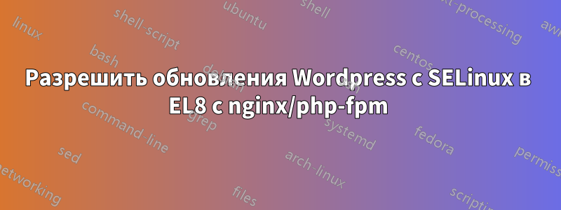 Разрешить обновления Wordpress с SELinux в EL8 с nginx/php-fpm