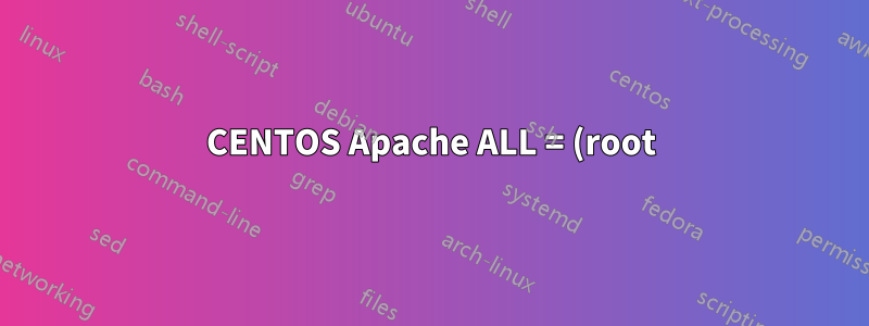 CENTOS Apache ALL = (root) NOPASSWD: /Pfad/zu/shell.sh funktioniert nicht