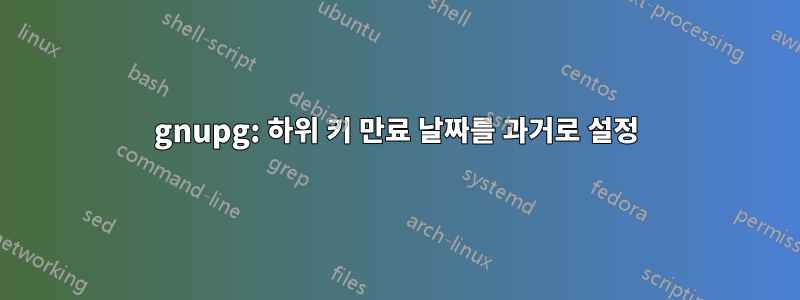 gnupg: 하위 키 만료 날짜를 과거로 설정