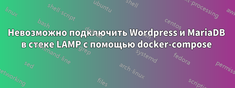 Невозможно подключить Wordpress и MariaDB в стеке LAMP с помощью docker-compose
