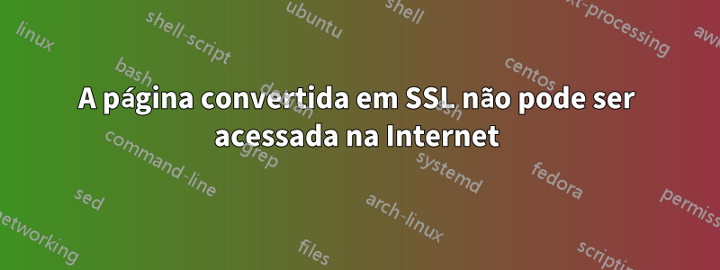 A página convertida em SSL não pode ser acessada na Internet