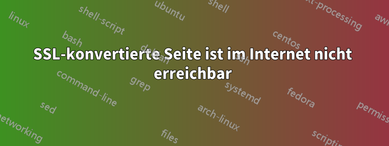 SSL-konvertierte Seite ist im Internet nicht erreichbar