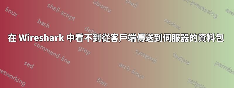 在 Wireshark 中看不到從客戶端傳送到伺服器的資料包