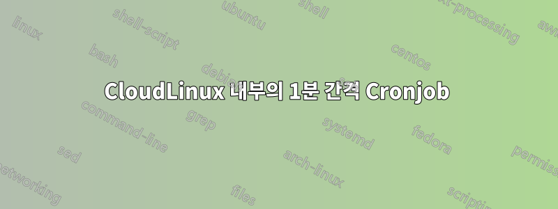 CloudLinux 내부의 1분 간격 Cronjob