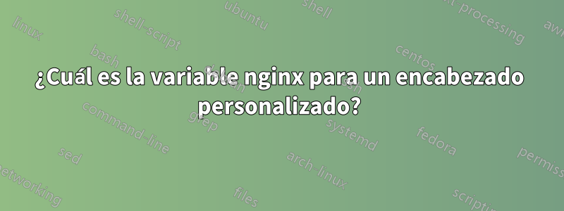 ¿Cuál es la variable nginx para un encabezado personalizado?