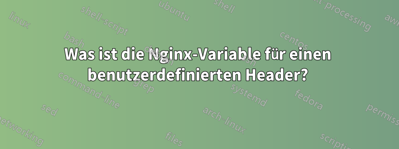 Was ist die Nginx-Variable für einen benutzerdefinierten Header?