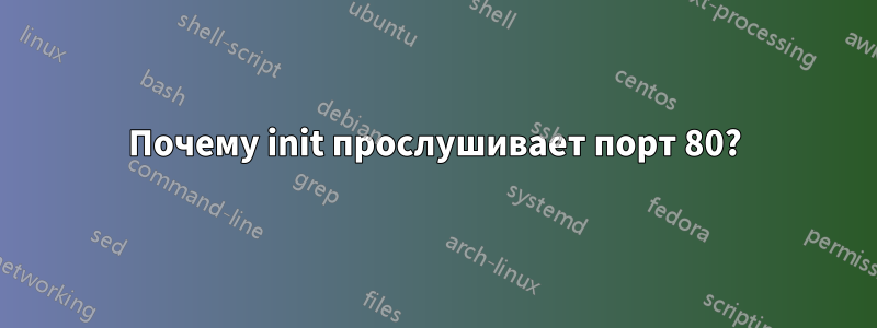 Почему init прослушивает порт 80?