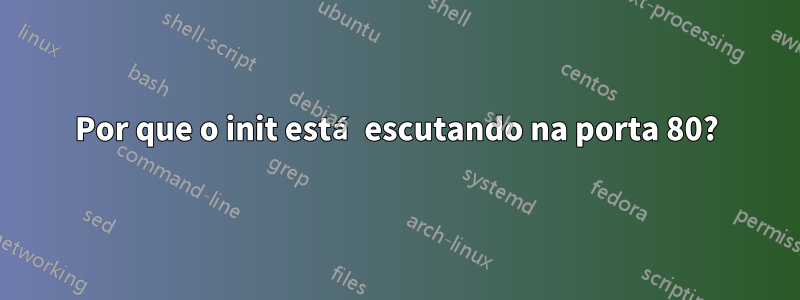 Por que o init está escutando na porta 80?