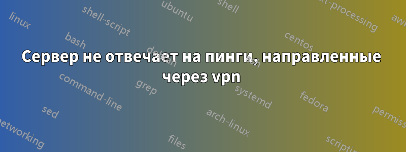 Сервер не отвечает на пинги, направленные через vpn