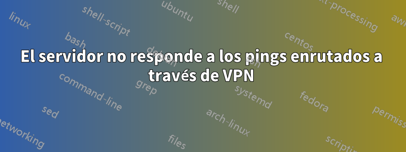 El servidor no responde a los pings enrutados a través de VPN