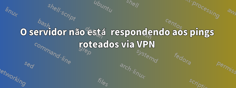 O servidor não está respondendo aos pings roteados via VPN