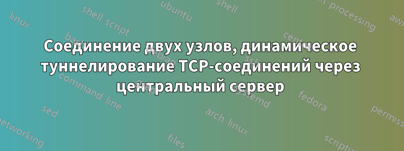 Соединение двух узлов, динамическое туннелирование TCP-соединений через центральный сервер