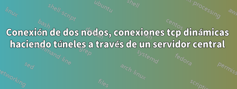Conexión de dos nodos, conexiones tcp dinámicas haciendo túneles a través de un servidor central