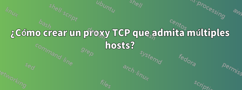 ¿Cómo crear un proxy TCP que admita múltiples hosts?