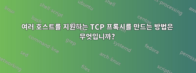 여러 호스트를 지원하는 TCP 프록시를 만드는 방법은 무엇입니까?