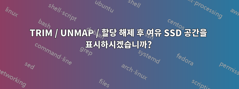 TRIM / UNMAP / 할당 해제 후 여유 SSD 공간을 표시하시겠습니까?