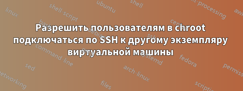 Разрешить пользователям в chroot подключаться по SSH к другому экземпляру виртуальной машины