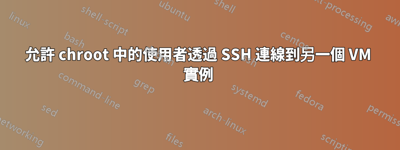允許 chroot 中的使用者透過 SSH 連線到另一個 VM 實例
