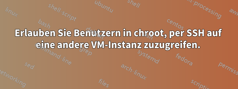 Erlauben Sie Benutzern in chroot, per SSH auf eine andere VM-Instanz zuzugreifen.