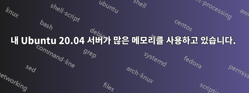 내 Ubuntu 20.04 서버가 많은 메모리를 사용하고 있습니다.