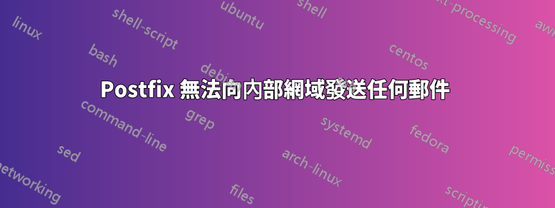 Postfix 無法向內部網域發送任何郵件
