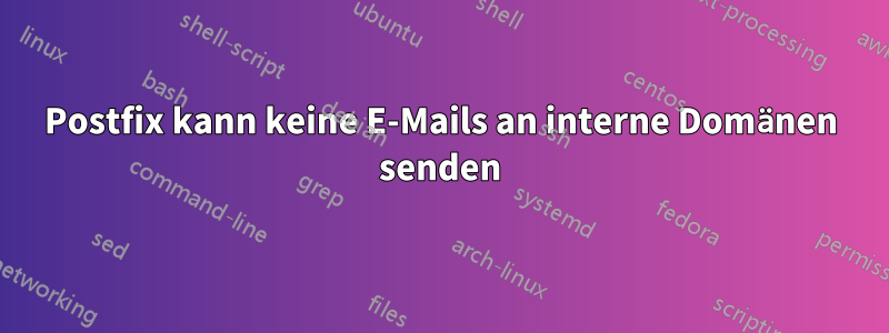 Postfix kann keine E-Mails an interne Domänen senden